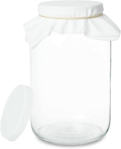 kitchentoolz 1-Gallon Wide-Mouth Glass Brewing Jar