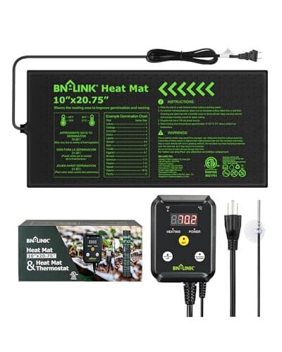 BN-LINK Seedling Heat Mat with Thermostat, 10 x 20.75 inch