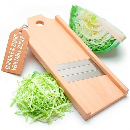 Compact Wooden Slaw Slicer, 17.7 x 7 inch