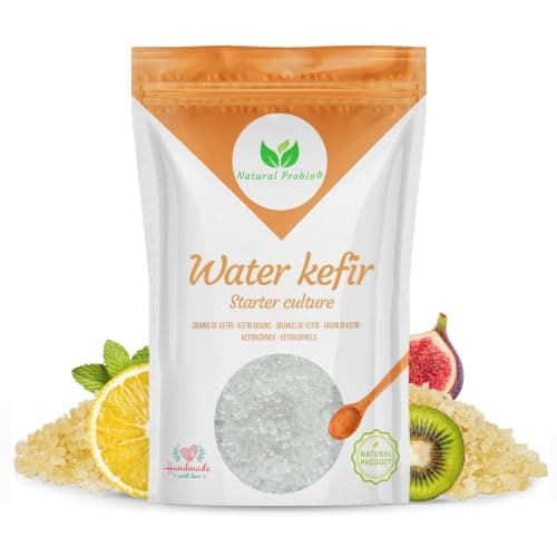 Natural Probio Water Kefir Grains Starter Kit, 0.35 oz Dehydrated