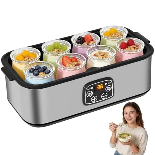 HOPERAN Yogurt Maker, 8 Jars, Adjustable Time and Temperature