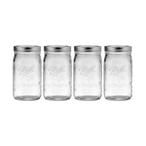Wide-mouth quart mason jar