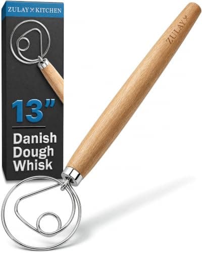 Zulay Kitchen 13-Inch Danish Dough Whisk