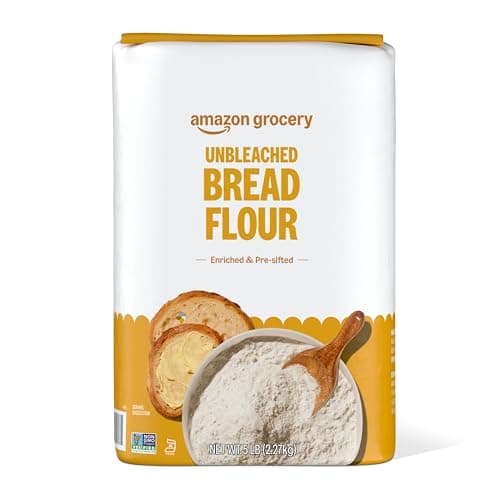 Amazon Grocery Unbleached Bread Flour, 5 lb