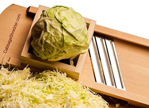 Wooden Cabbage Shredder with Finger-Protection Box