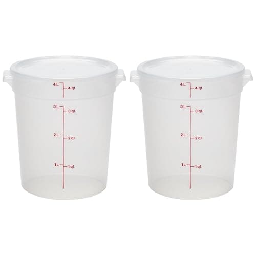 Cambro 4-Quart Round Containers with Lids, 2-Pack