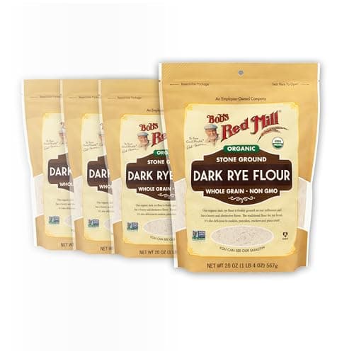 Bob's Red Mill Organic Dark Rye Flour, 20 oz (4-pack)