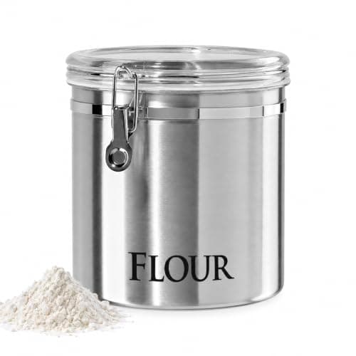 Oggi Jumbo 8-Inch Stainless Steel Flour Canister