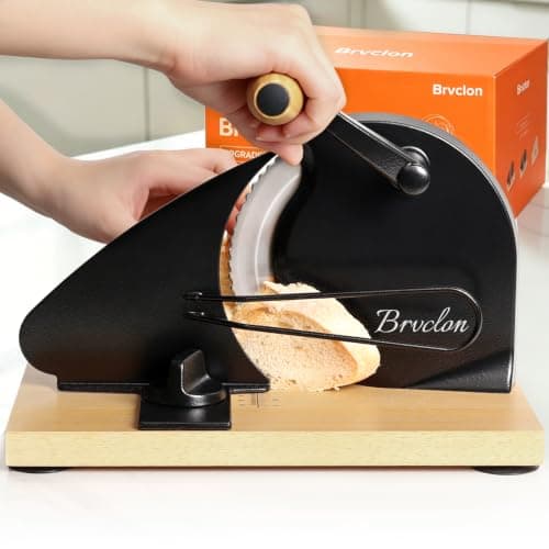 Brvclon Manual Hand-Crank Bread Slicer