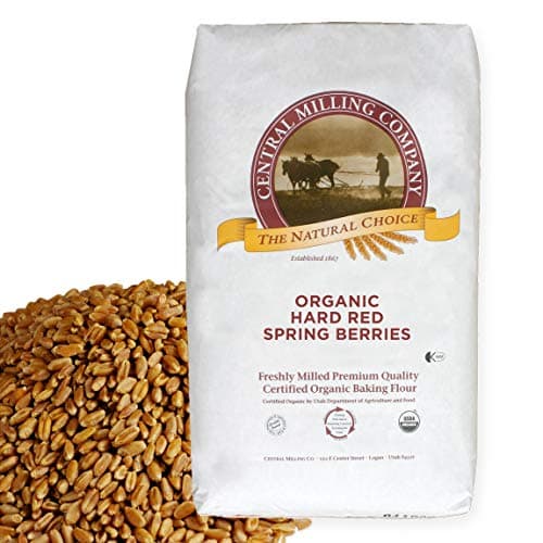 Central Milling Organic Hard Red Spring Wheat Berries, 25 lb