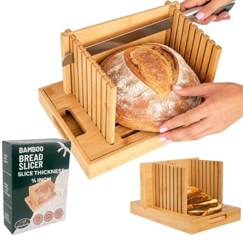 ArtoZariA Bamboo Bread Slicer for Sourdough Rounds